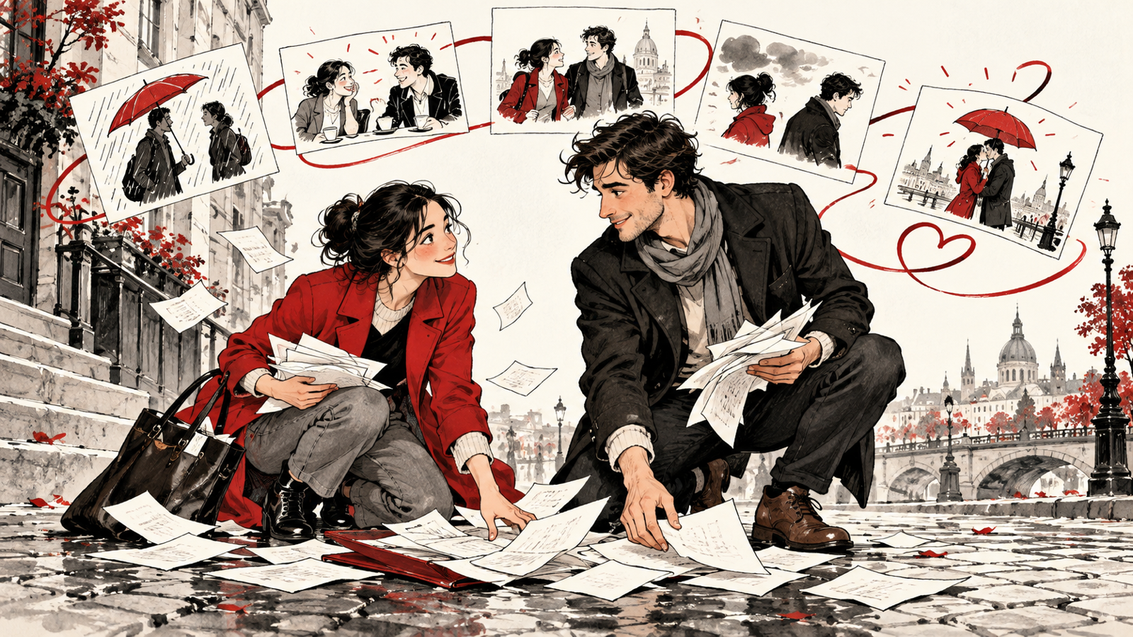 How to Write a Romantic Comedy: Chemistry, Conflict and an Earned Ending — two contrasting fictional characters meeting through a small shared mishap with playful warmth